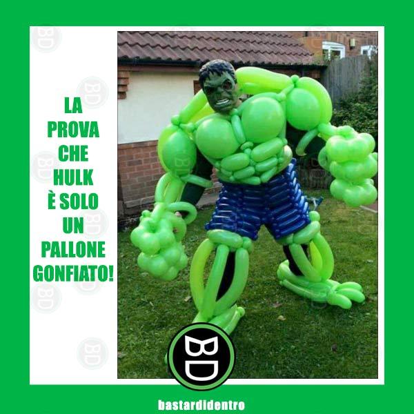 Hulk è solo un pallone gonfiato, immagini e vignette divertenti